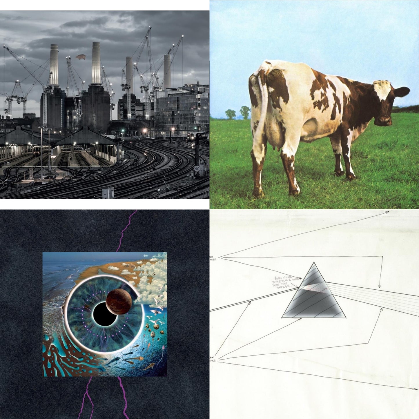 Pink Floyd - Animals (2018 Remix) (180G/LP/CD/Blu-Ray/DVD) & Dark Side Of The Moon Live At Wembley Empire Pool 1974 & Atom Heart Mother (180G/Gatefold/2016 Version) & Pulse (180G/4LP/52 Pp Book)