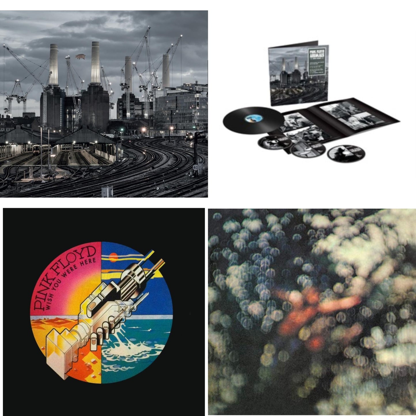 Pink Floyd - Animals (2018 Remix) (180G/LP/CD/Blu-Ray/DVD) & Animals (2018 Remix) (LP/CD/DVD/Blu-Ray/180G) & Wish You Were Here (Limited) & Obscured By Clouds (180G/2016 Version)