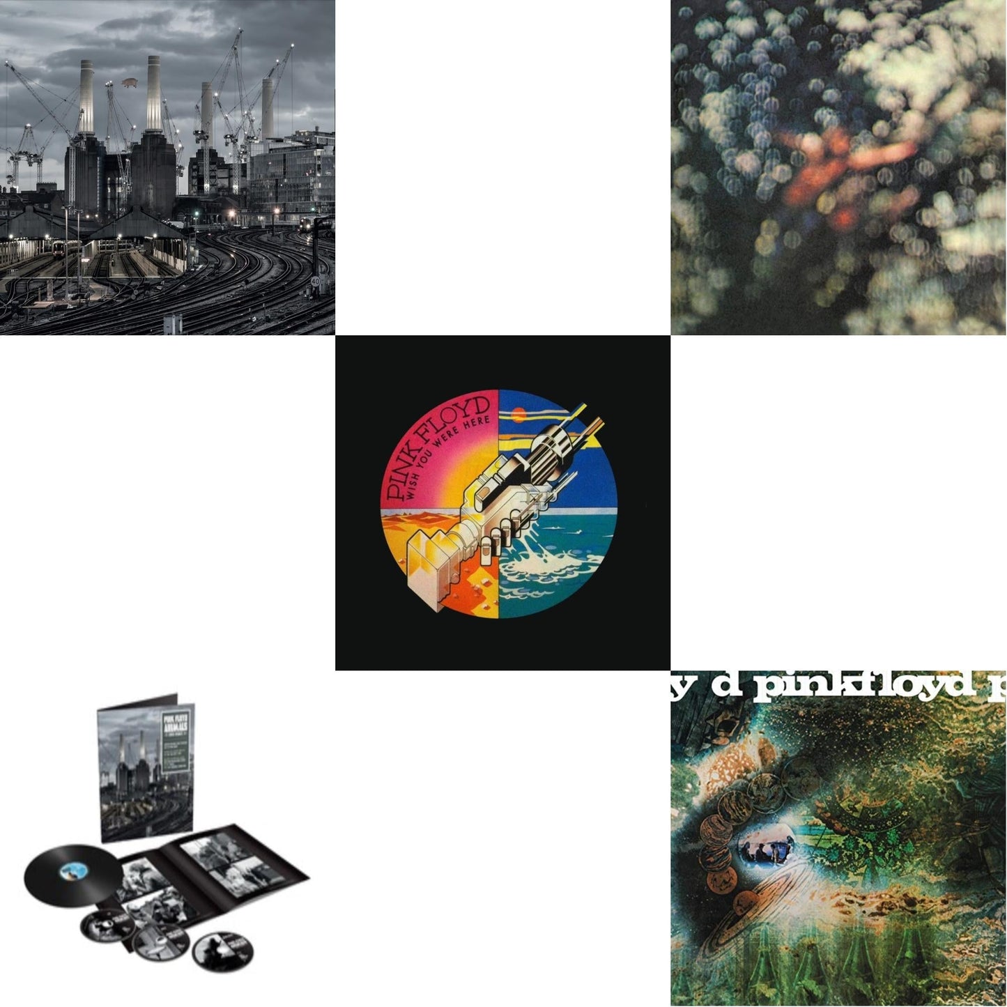 Pink Floyd - Animals (2018 Remix) (180G/LP/CD/Blu-Ray/DVD) & Animals (2018 Remix) (LP/CD/DVD/Blu-Ray/180G) & Wish You Were Here (Limited) & Obscured By Clouds (180G/2016 Version) & Saucerful Of Secrets (180G)