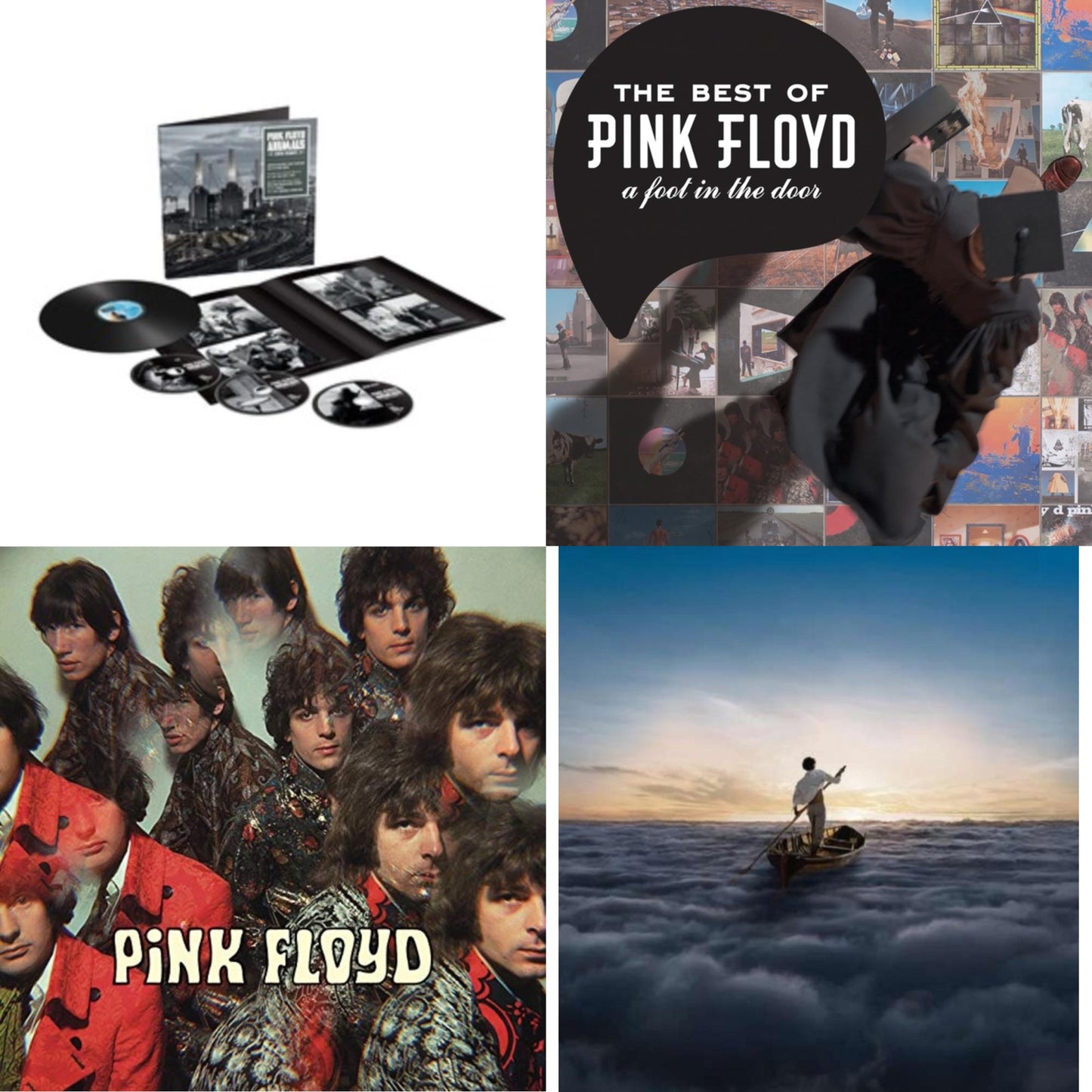 Pink Floyd - Animals (2018 Remix) (LP/CD/DVD/Blu-Ray/180G) & Endless River (2LP/180G) & Piper At The Gates Of Dawn (180G/2016 Version) & Best Of Pink Floyd: A Foot In Door (2LP/180G Vinyl)