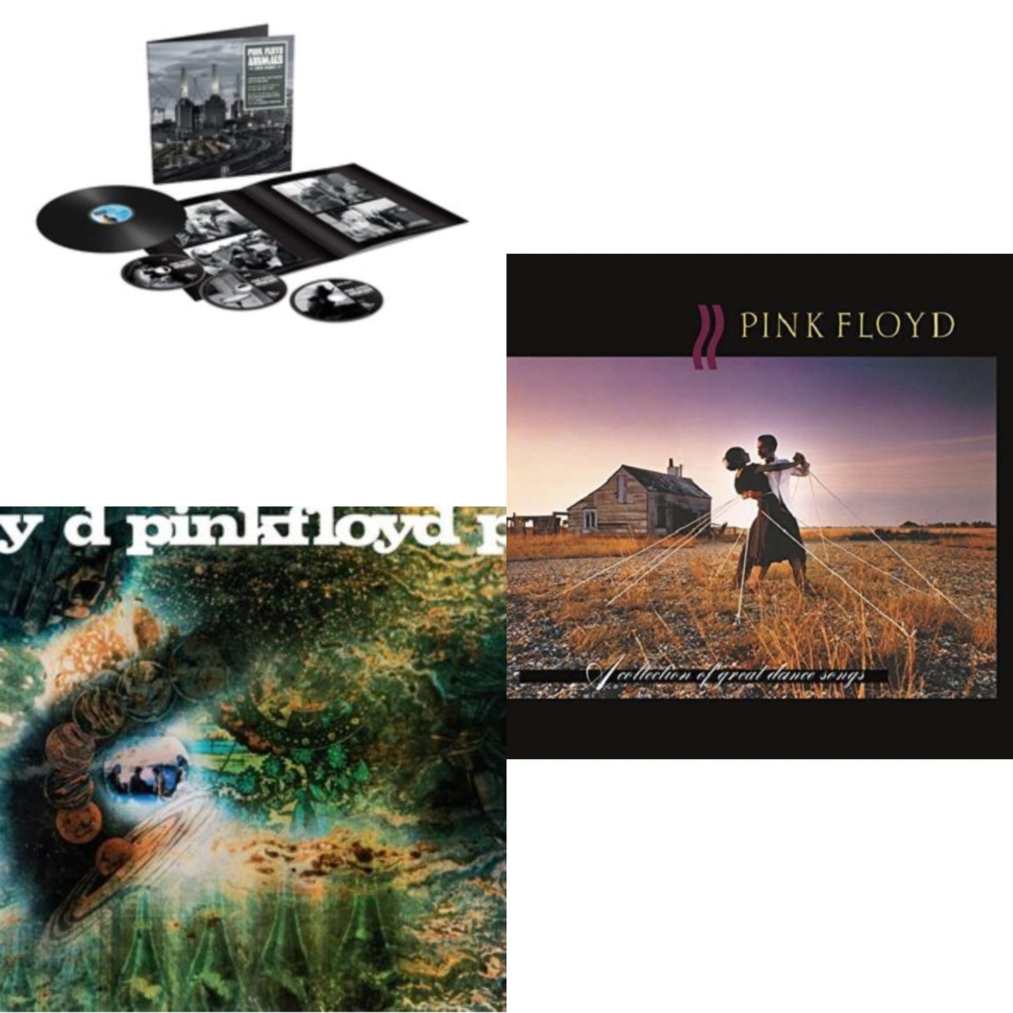 Pink Floyd - Animals (2018 Remix) (LP/CD/DVD/Blu-Ray/180G) & Saucerful Of Secrets (Mono/180G) & Collection Of Great Dance Songs (180G)