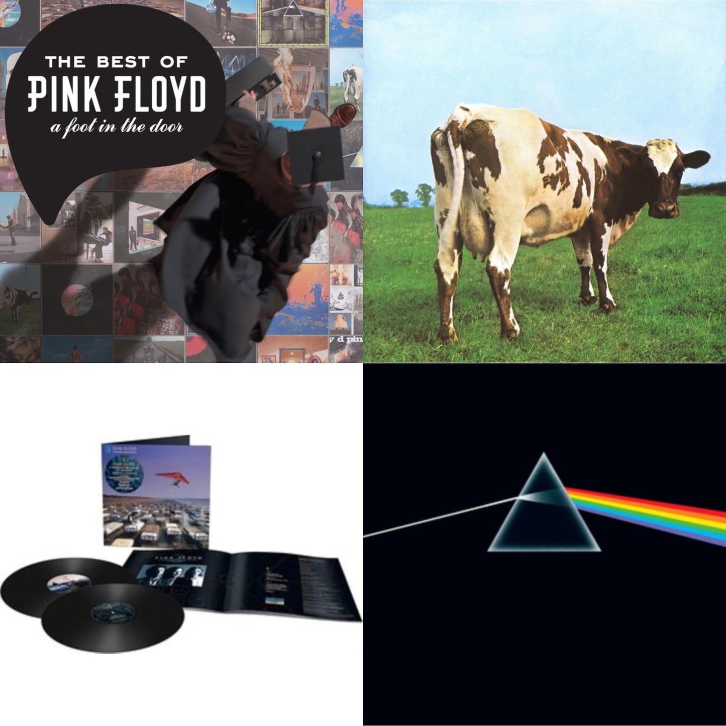 Pink Floyd - Momentary Lapse Of Reason (Remixed & Updated) (2LP) & Dark Side Of The Moon (50Th Anniversary Remaster) & Atom Heart Mother (180G/Gatefold/2016 Version) & Best Of Pink Floyd: A Foot In Door (2LP/180G Vinyl)