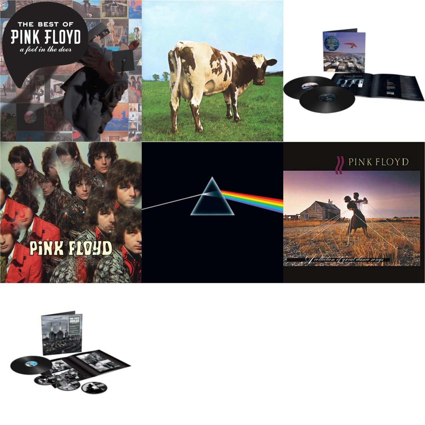 Pink Floyd - Animals (2018 Remix) (LP/CD/DVD/Blu-Ray/180G) & Momentary Lapse Of Reason (Remixed & Updated) (2LP) & Piper At The Gates Of Dawn (Mono Version) & Dark Side Of The Moon (50Th Anniversary Remaster) & Atom Heart Mother (180G/Gatefold/2016