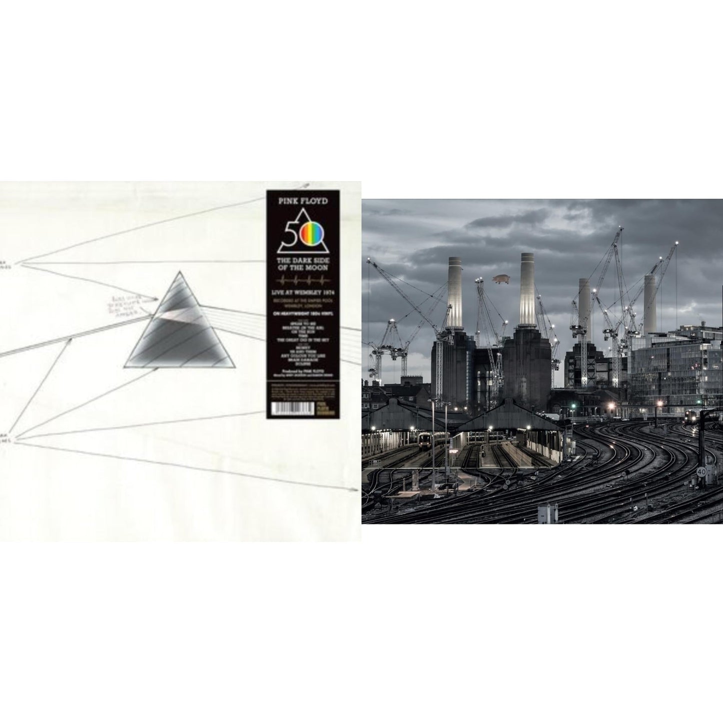 Pink Floyd - Dark Side Of The Moon: Live At Wembley Empire Pool, London, 1974 (180G) & Animals (2018 Remix) (180G/LP/CD/Blu-Ray/DVD)