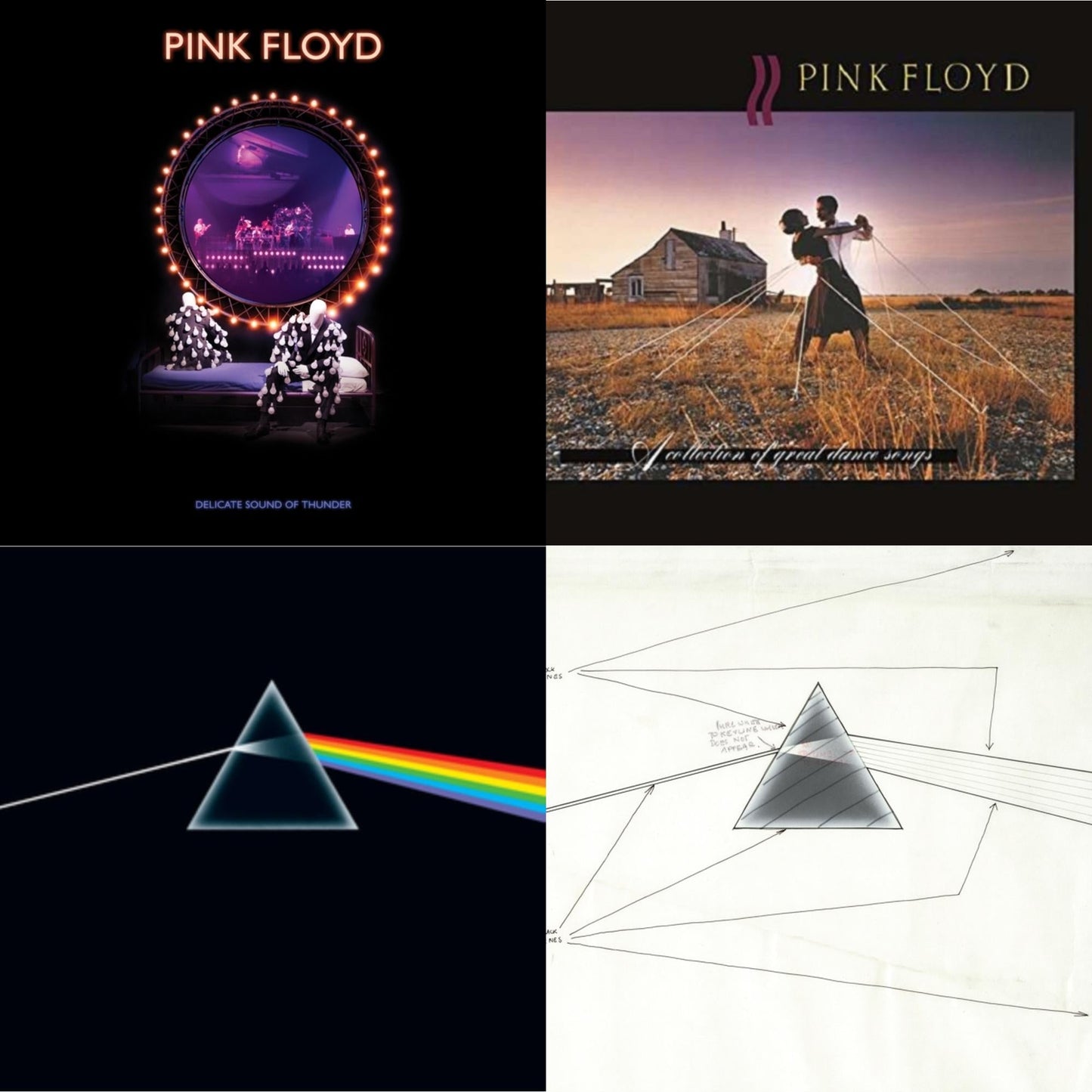 Pink Floyd - Delicate Sound Of Thunder (3LP) & Dark Side Of The Moon Live At Wembley Empire Pool 1974 & Dark Side Of The Moon (50Th Anniversary Remaster) & Collection Of Great Dance Songs (180G)