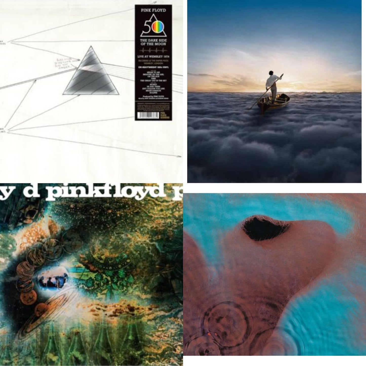 Pink Floyd - Dark Side Of The Moon: Live At Wembley Empire Pool, London, 1974 (180G) & Endless River (2LP/180G) & Saucerful Of Secrets (Mono/180G) & Meddle (180G/Gatefold/2016 Version)