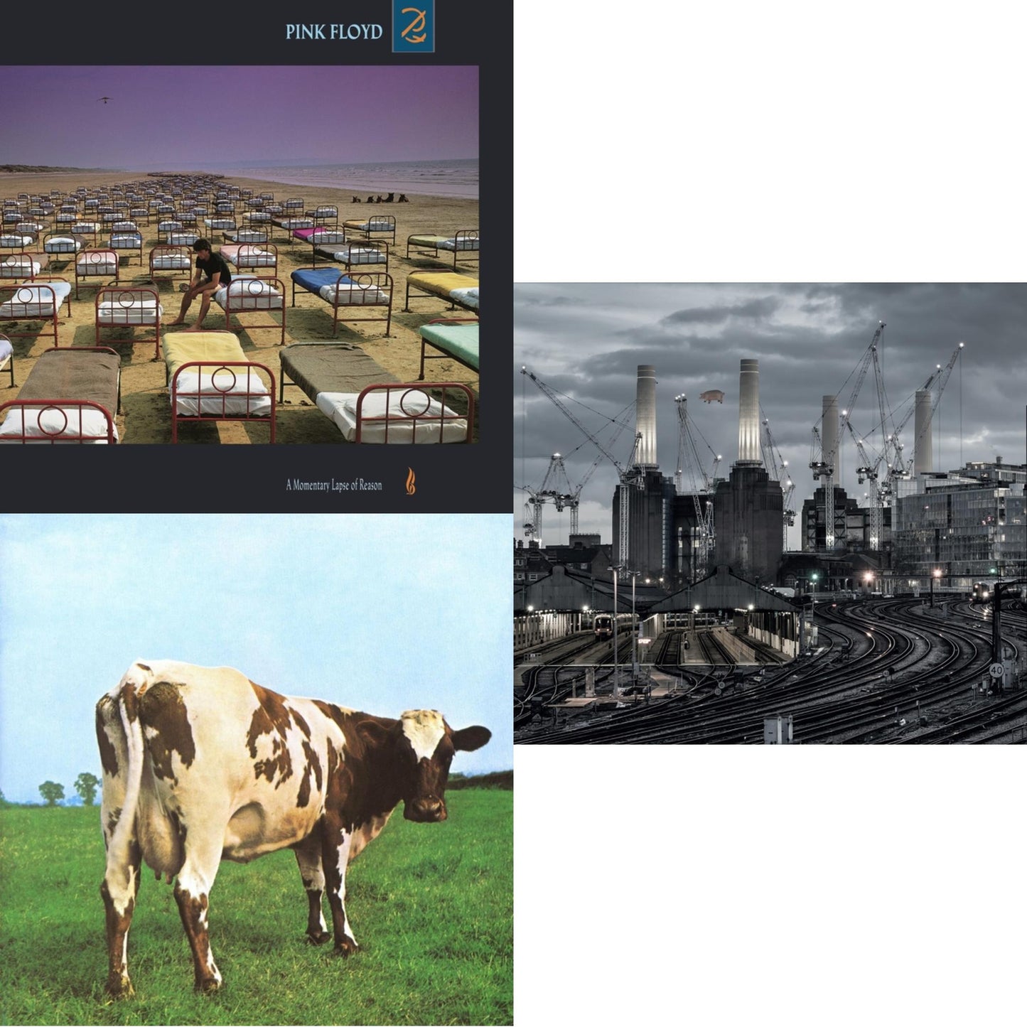Pink Floyd - Animals (2018 Remix) (180G/LP/CD/Blu-Ray/DVD) & Atom Heart Mother (180G/Gatefold/2016 Version) & Momentary Lapse Of Reason (180G/Gatefold) (2016 Version)