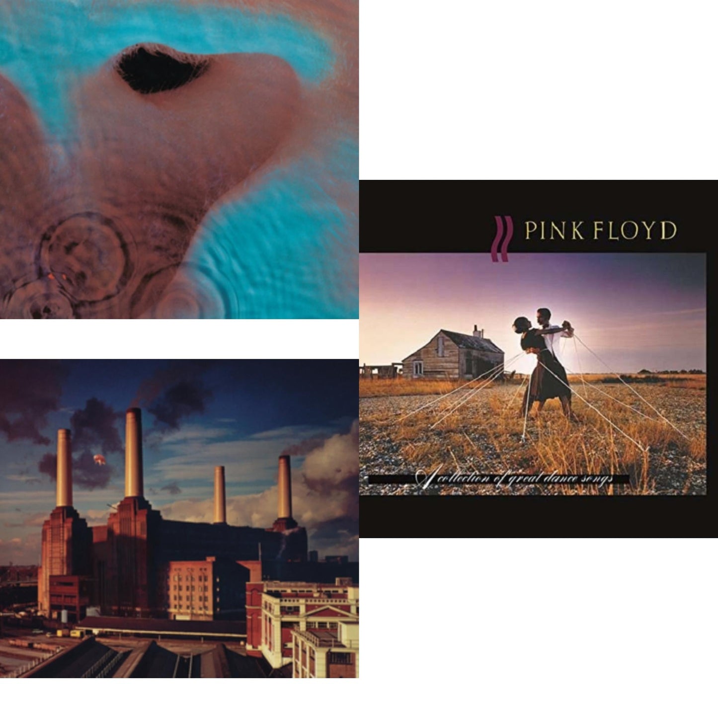 Pink Floyd - Meddle (180G/Gatefold/2016 Version) & Animals (180G) (2016 Version) & Collection Of Great Dance Songs (180G) - LP Vinyl Bundle