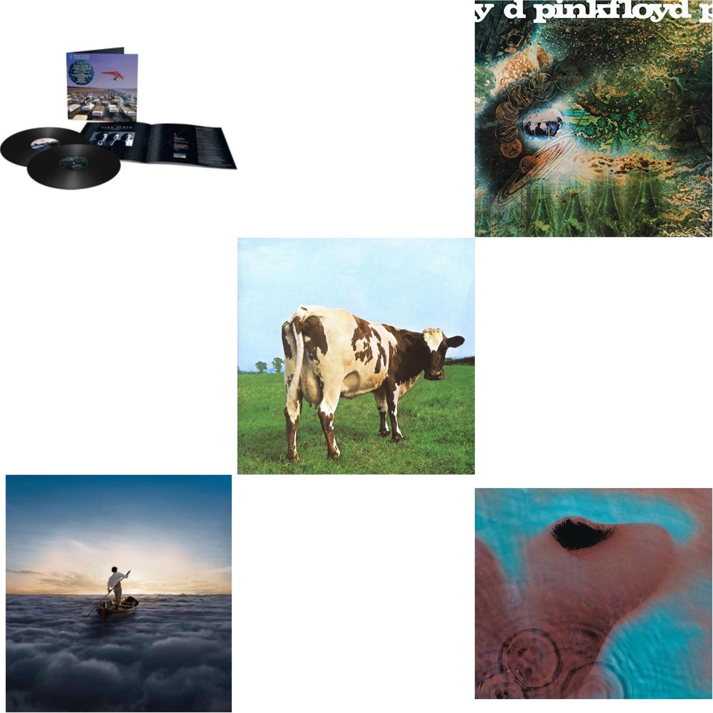 Pink Floyd - Momentary Lapse Of Reason (Remixed & Updated) (2LP) & Endless River (2LP/180G) & Saucerful Of Secrets (180G) & Atom Heart Mother (180G/Gatefold/2016 Version) & Meddle (180G/Gatefold/2016 Version)