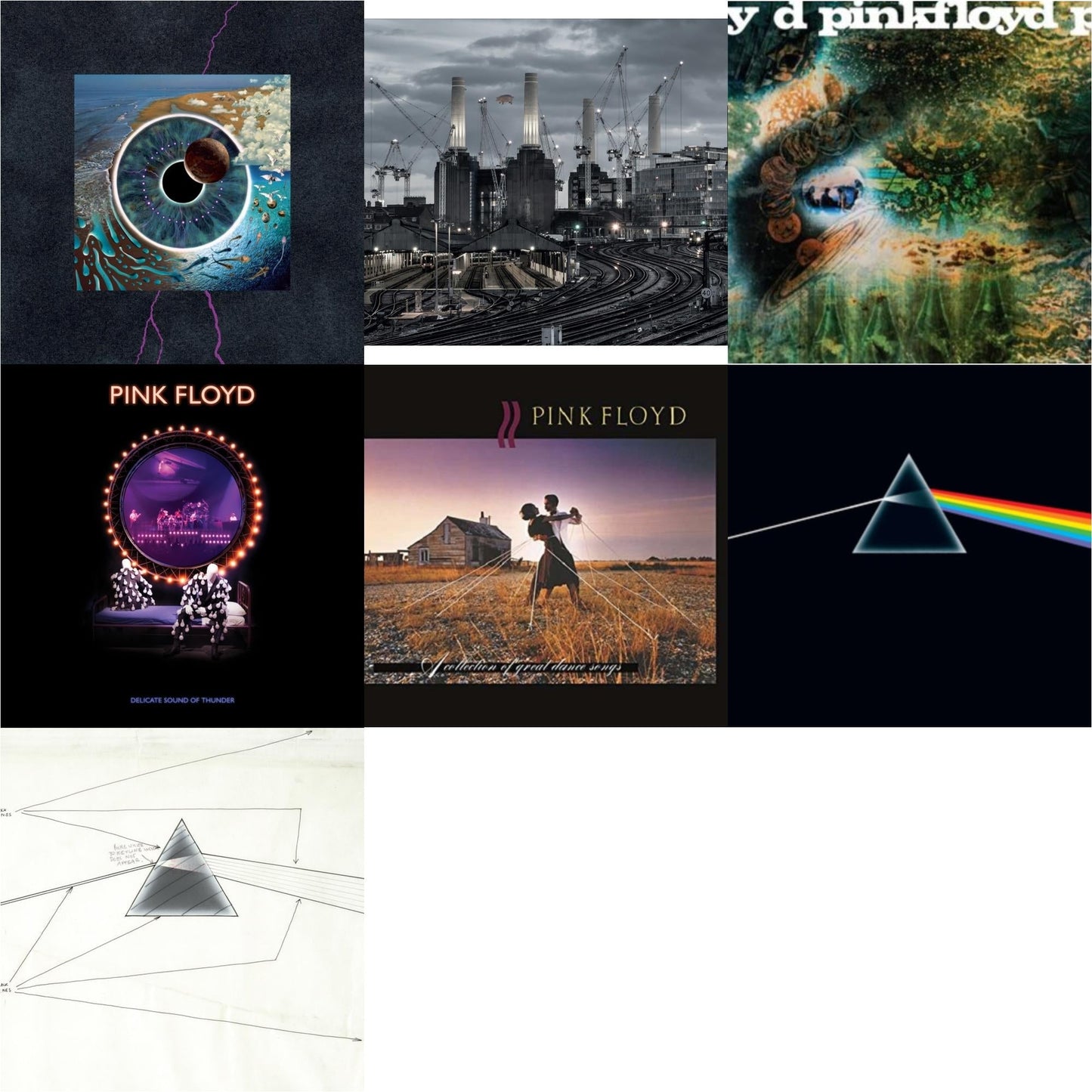 Pink Floyd - Animals (2018 Remix) (180G/LP/CD/Blu-Ray/DVD) & Delicate Sound Of Thunder (3LP) & Saucerful Of Secrets (Mono/180G) & Dark Side Of The Moon Live At Wembley Empire Pool 1974 & Dark Side Of The Moon (50Th Anniversary Remaster) & Pulse