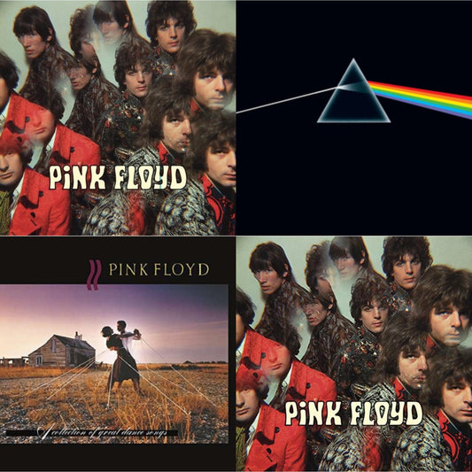 Pink Floyd - Piper At The Gates Of Dawn (Mono Version) & Dark Side Of The Moon (50Th Anniversary Remaster) & Piper At The Gates Of Dawn (180G/2016 Version) & Collection Of Great Dance Songs (180G) - LP Vinyl Bundle