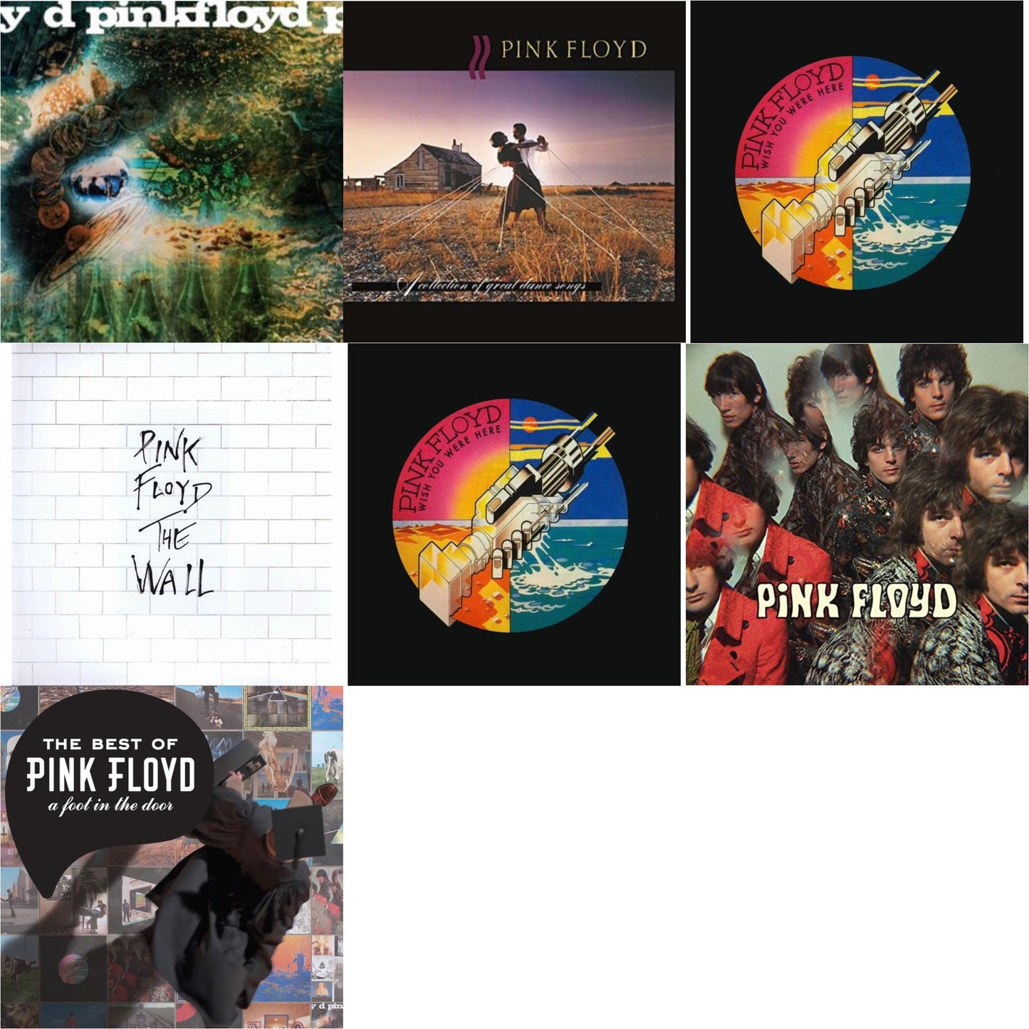Pink Floyd - Saucerful Of Secrets (Mono/180G) & Collection Of Great Dance Songs (180G) & Wish You Were Here (180G) & Wall & Wish You Were Here (Limited) & Piper At The Gates Of Dawn (180G/2016 Version) & Best Of Pink Floyd: A Foot In Door (2LP/180G