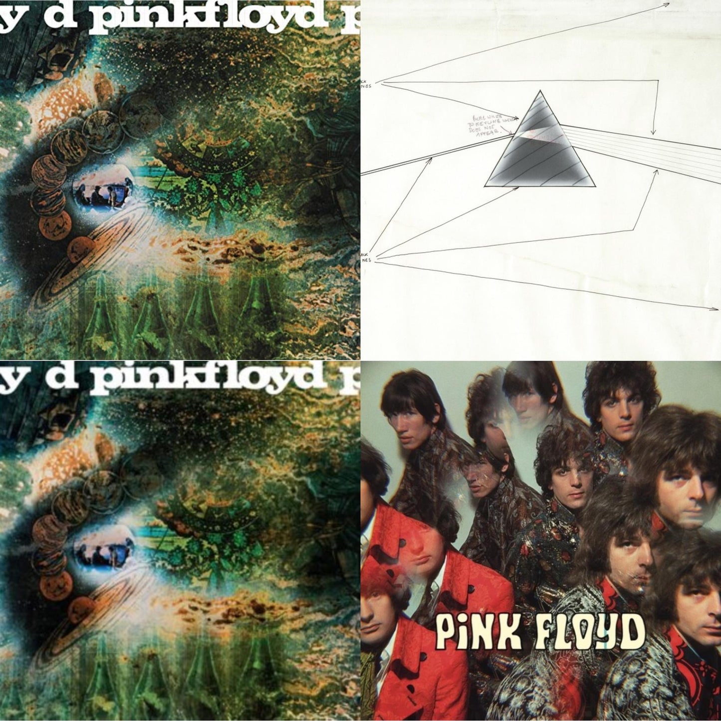 Pink Floyd - Piper At The Gates Of Dawn (Mono Version) & Saucerful Of Secrets (Mono/180G) & Dark Side Of The Moon Live At Wembley Empire Pool 1974 & Saucerful Of Secrets (180G) - LP Vinyl Bundle