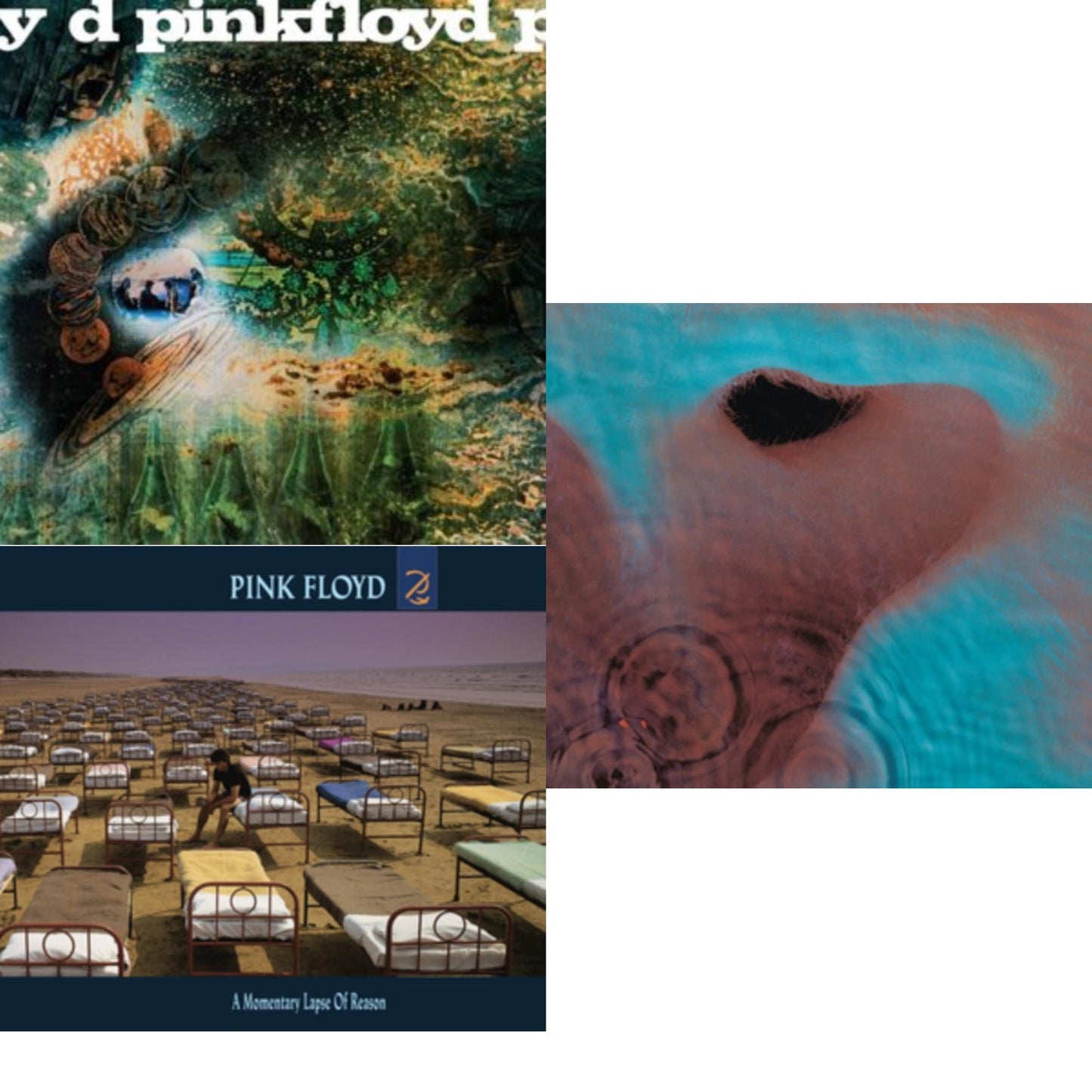 Pink Floyd - Saucerful Of Secrets (Mono/180G) & Meddle (180G/Gatefold/2016 Version) & Momentary Lapse Of Reason (180G/Gatefold) (2016 Version) - LP Vinyl Bundle