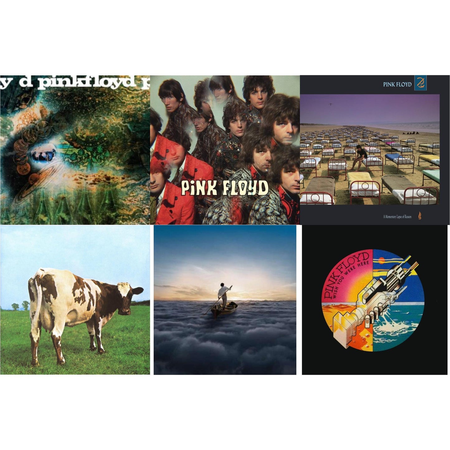 Pink Floyd - Piper At The Gates Of Dawn (Mono Version) & Saucerful Of Secrets (Mono/180G) & Endless River (2LP/180G) & Atom Heart Mother (180G/Gatefold/2016 Version) & Wish You Were Here (180G) & Momentary Lapse Of Reason (180G/Gatefold) (2016