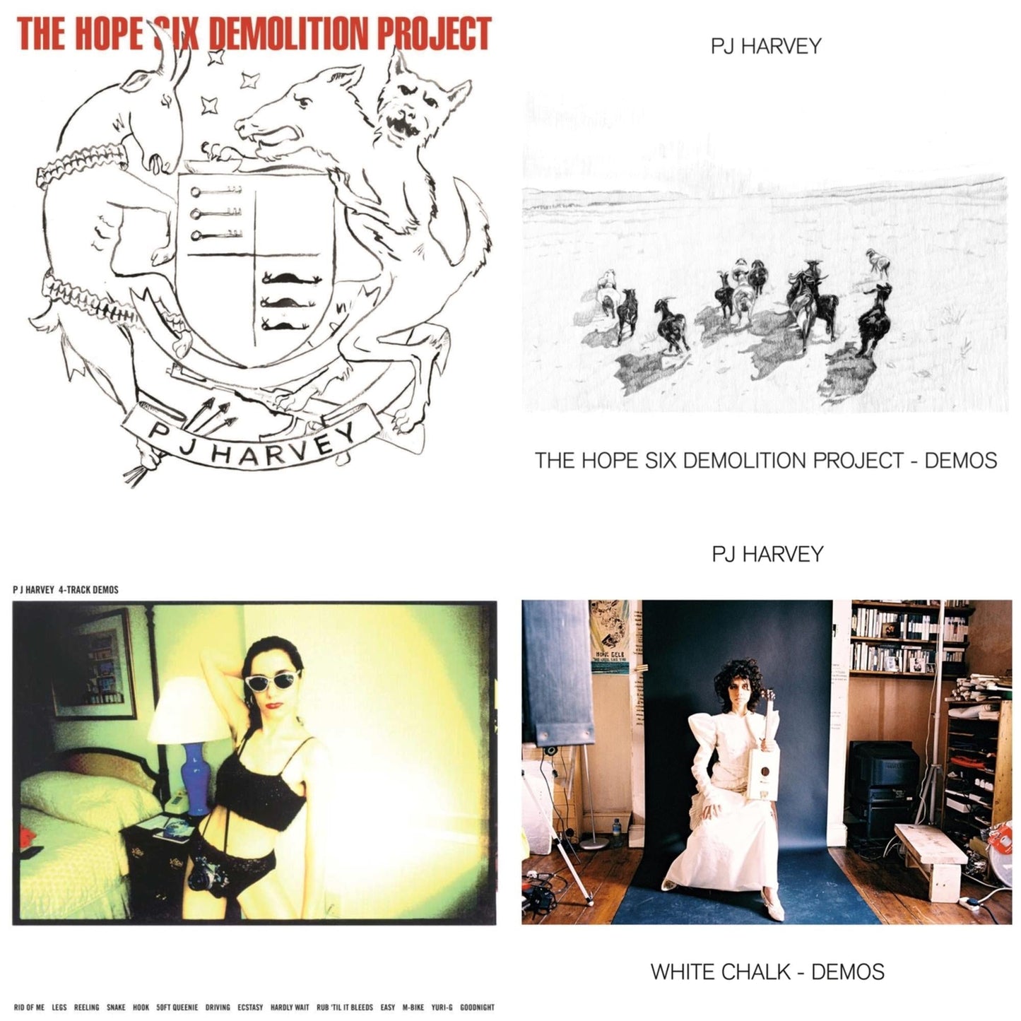 Pj Harvey - White Chalk (Demos) & Hope Six Demolition Project & Hope Six Demolition Project - Demos & 4-Track Demos - LP Vinyl Bundle