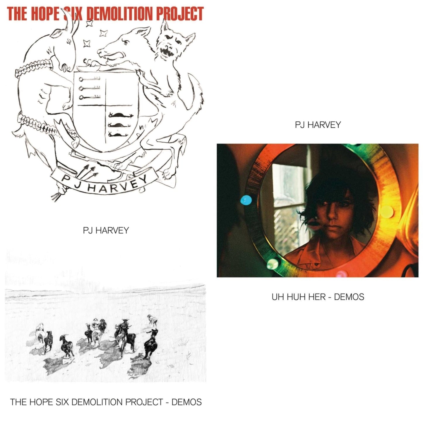 Pj Harvey - Uh Huh Her (Demos) & Hope Six Demolition Project & Hope Six Demolition Project - Demos - LP Vinyl Bundle