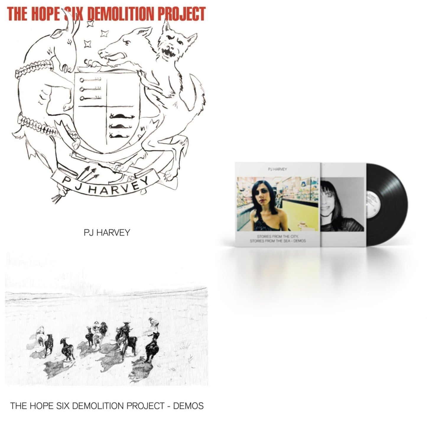 Pj Harvey - Hope Six Demolition Project & Hope Six Demolition Project - Demos & Stories From The City, Stories From The Sea - Demos - LP Vinyl Bundle