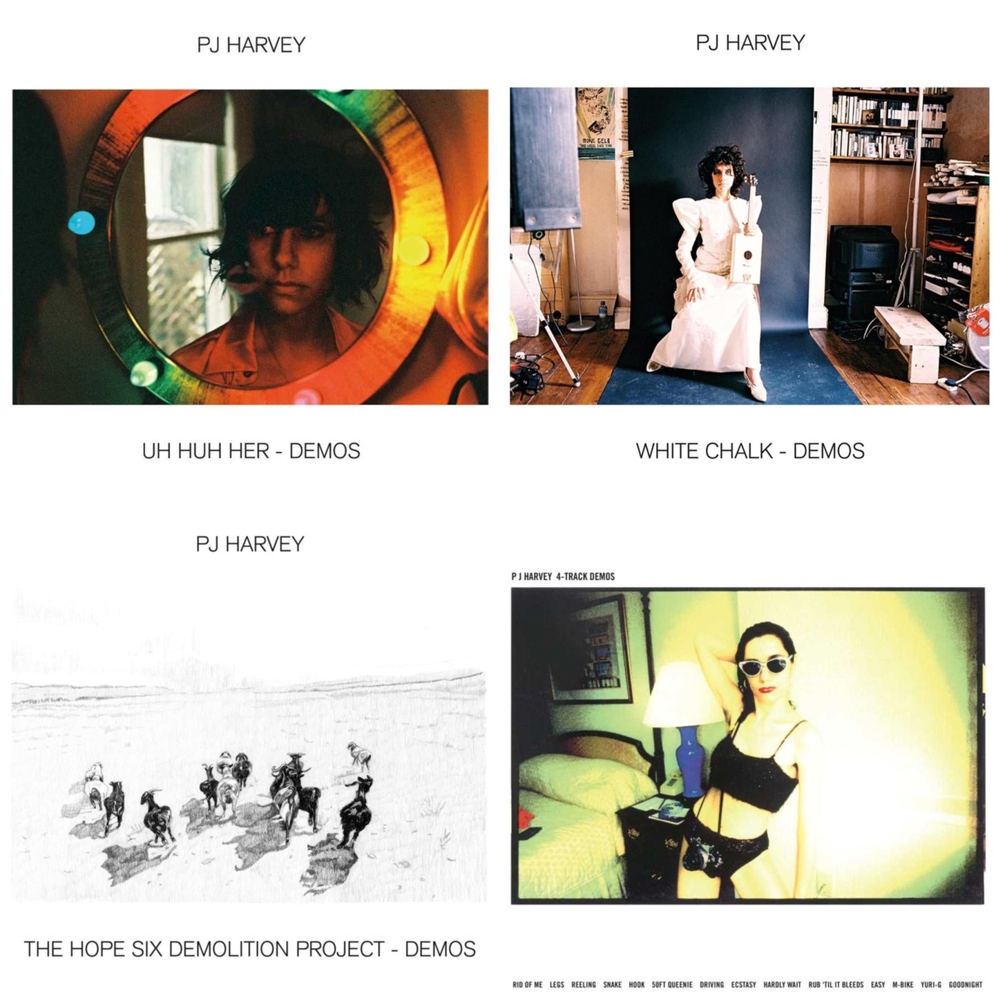 Pj Harvey - Uh Huh Her (Demos) & White Chalk (Demos) & Hope Six Demolition Project - Demos & 4-Track Demos - LP Vinyl Bundle