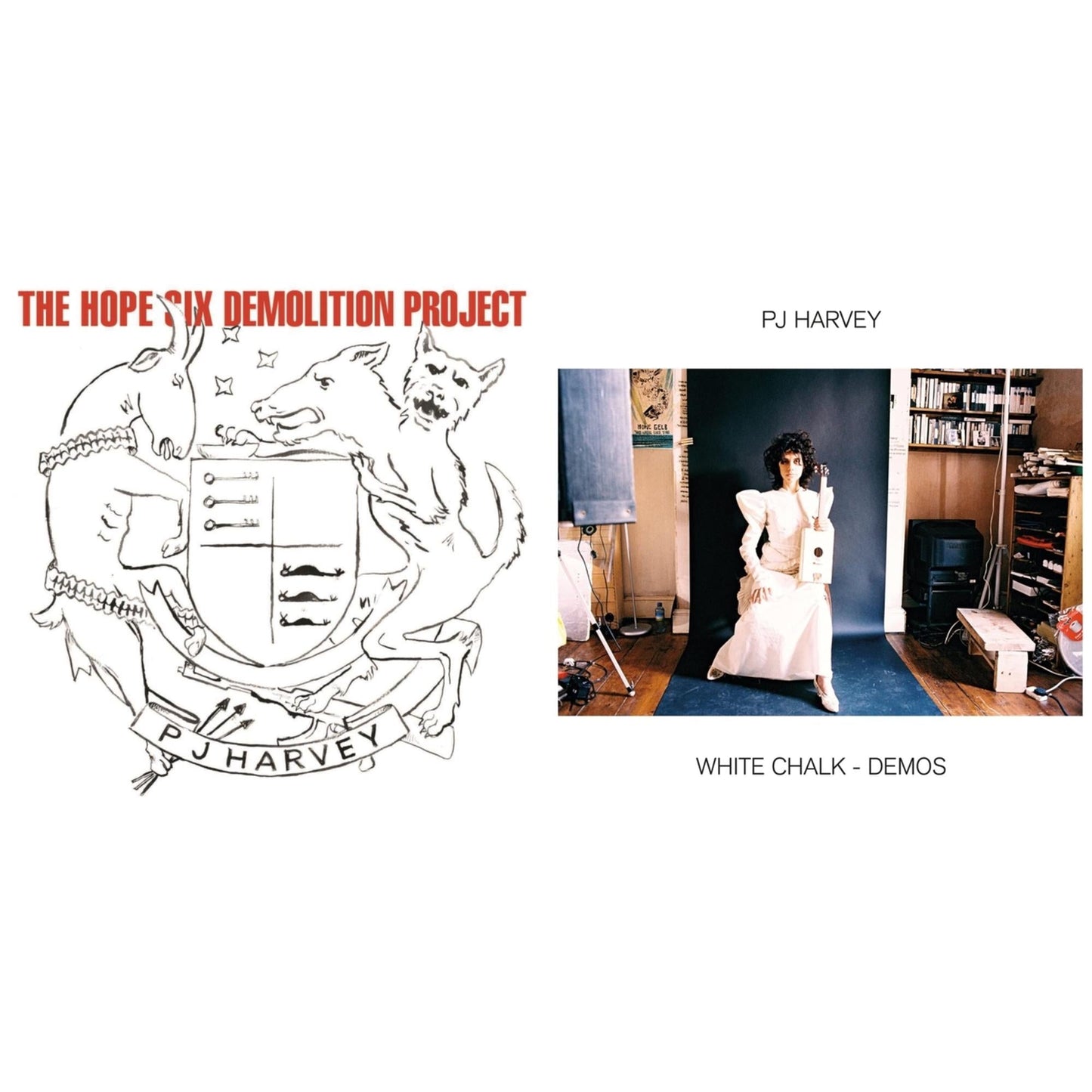 Pj Harvey - White Chalk (Demos) & Hope Six Demolition Project - LP Vinyl Bundle