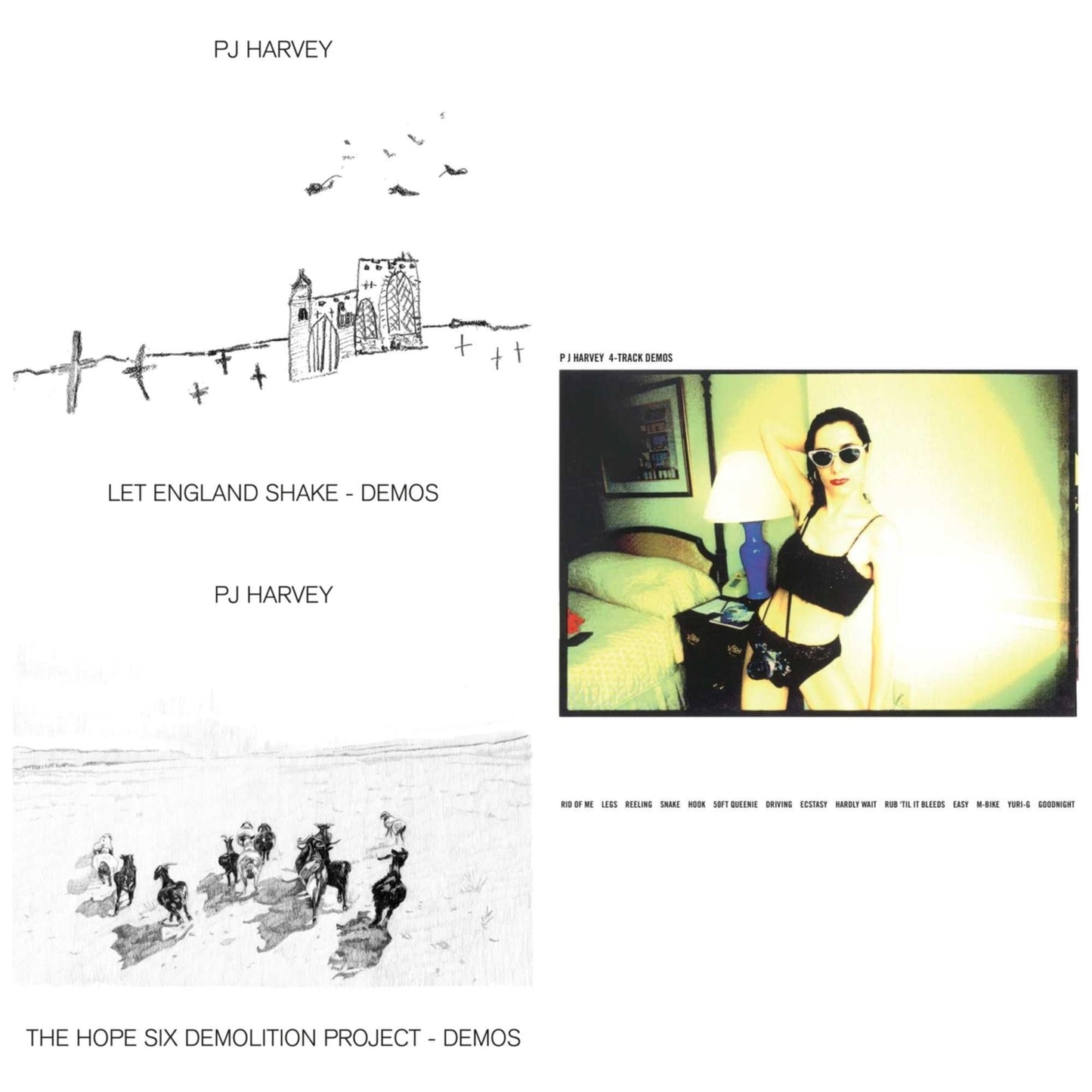 Pj Harvey - Let England Shake - Demos & Hope Six Demolition Project - Demos & 4-Track Demos - LP Vinyl Bundle