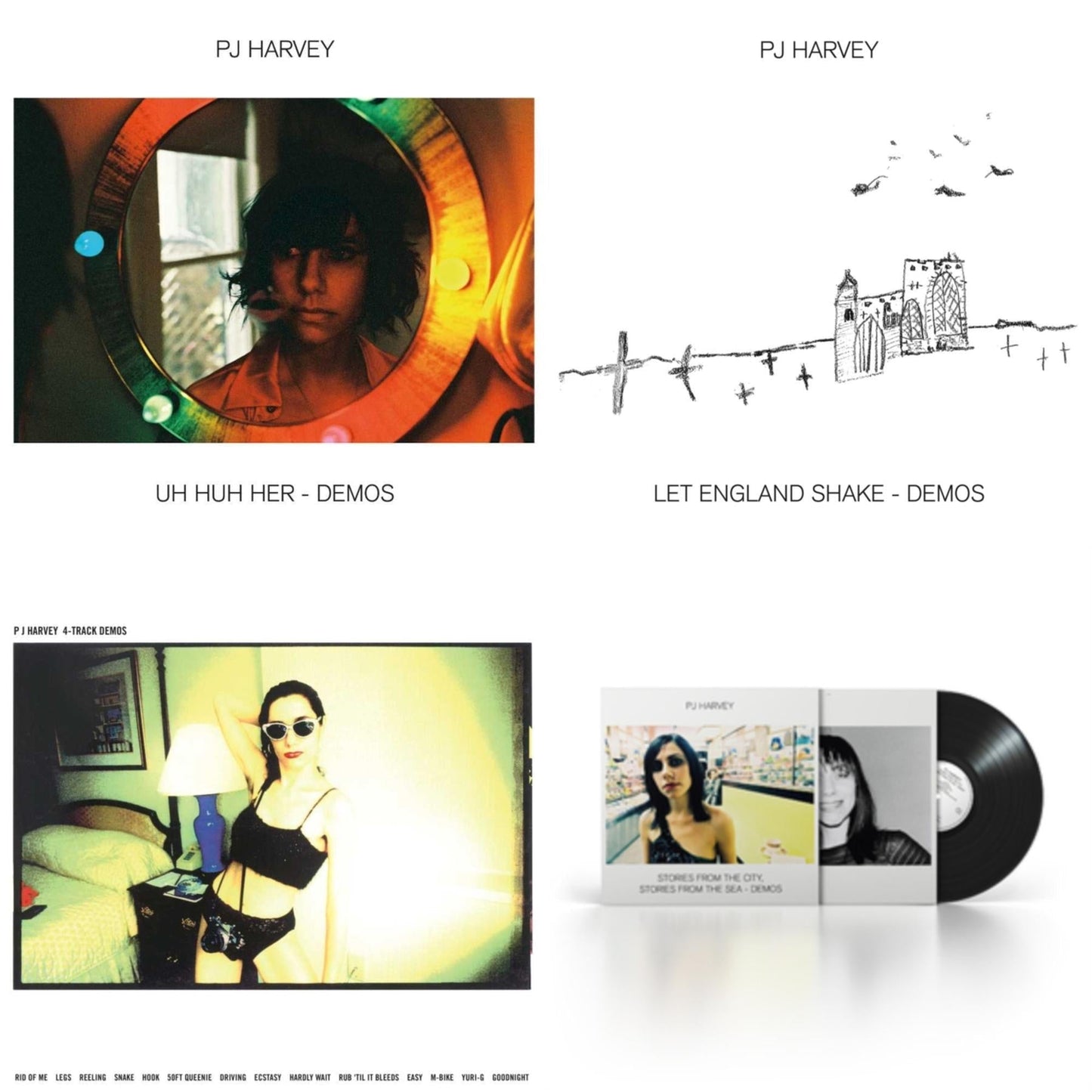 Pj Harvey - Uh Huh Her (Demos) & Let England Shake - Demos & 4-Track Demos & Stories From The City, Stories From The Sea - Demos - LP Vinyl Bundle