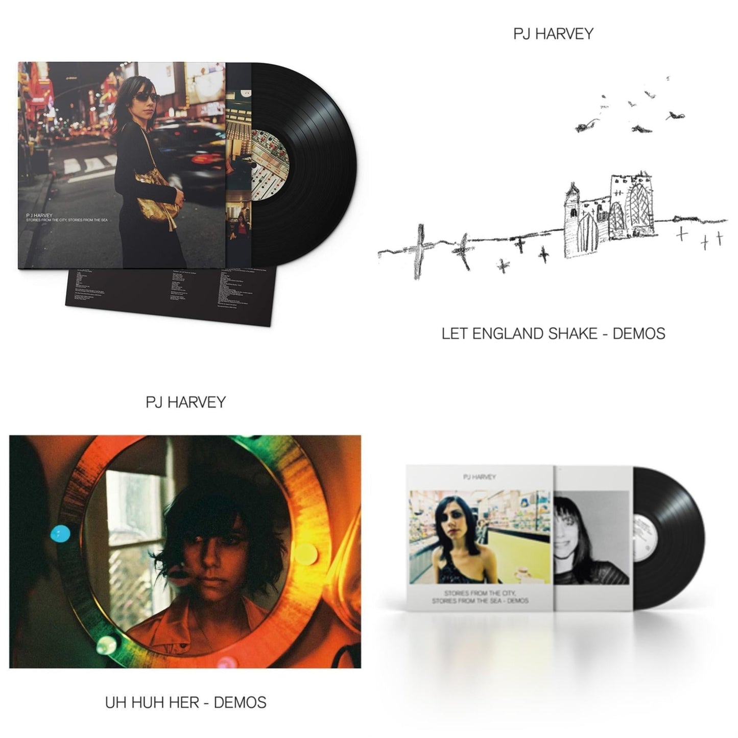 Pj Harvey - Uh Huh Her (Demos) & Let England Shake - Demos & Stories From The City, Stories From The Sea & Stories From The City, Stories From The Sea - Demos - LP Vinyl Bundle
