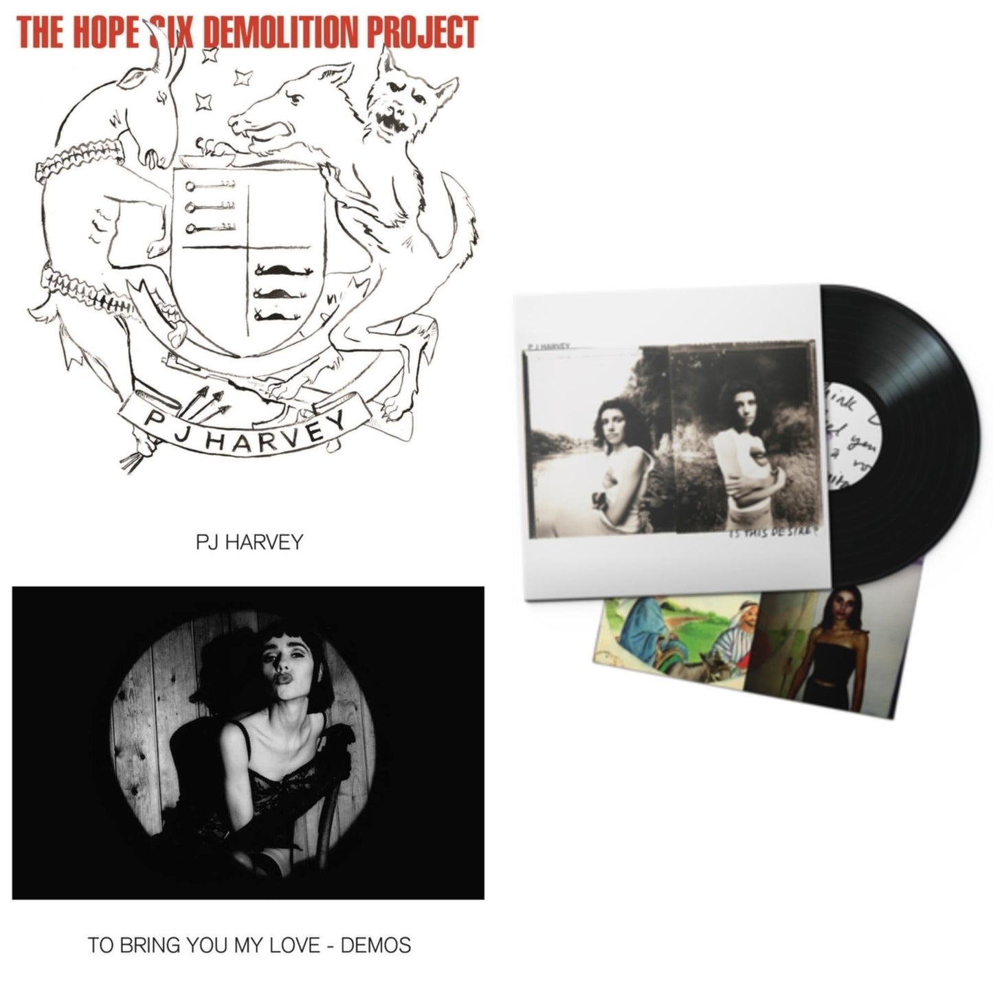 Pj Harvey - Hope Six Demolition Project & To Bring You My Love - Demos & Is This Desire? (2020 Reissue) - LP Vinyl Bundle