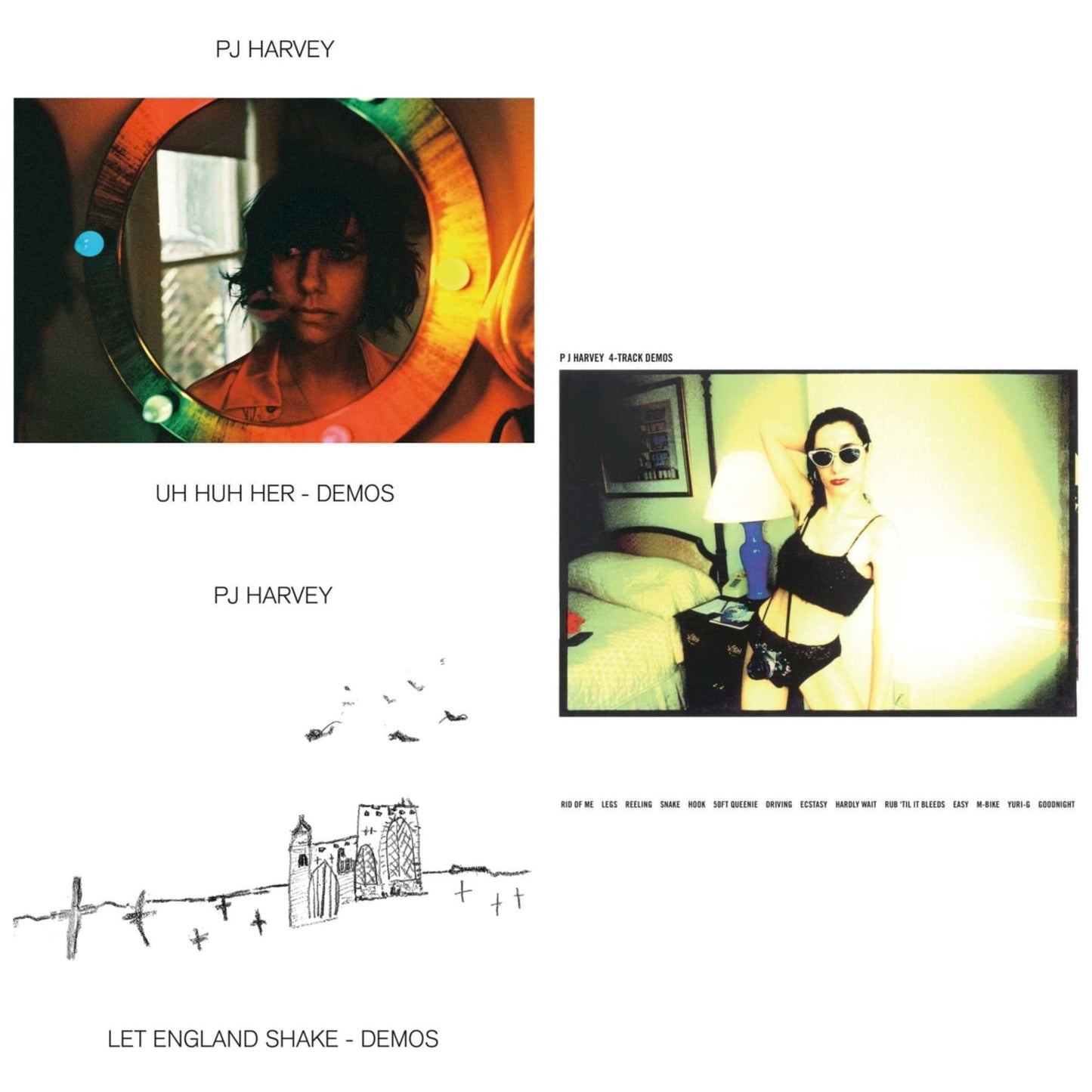 Pj Harvey - Uh Huh Her (Demos) & Let England Shake - Demos & 4-Track Demos - LP Vinyl Bundle