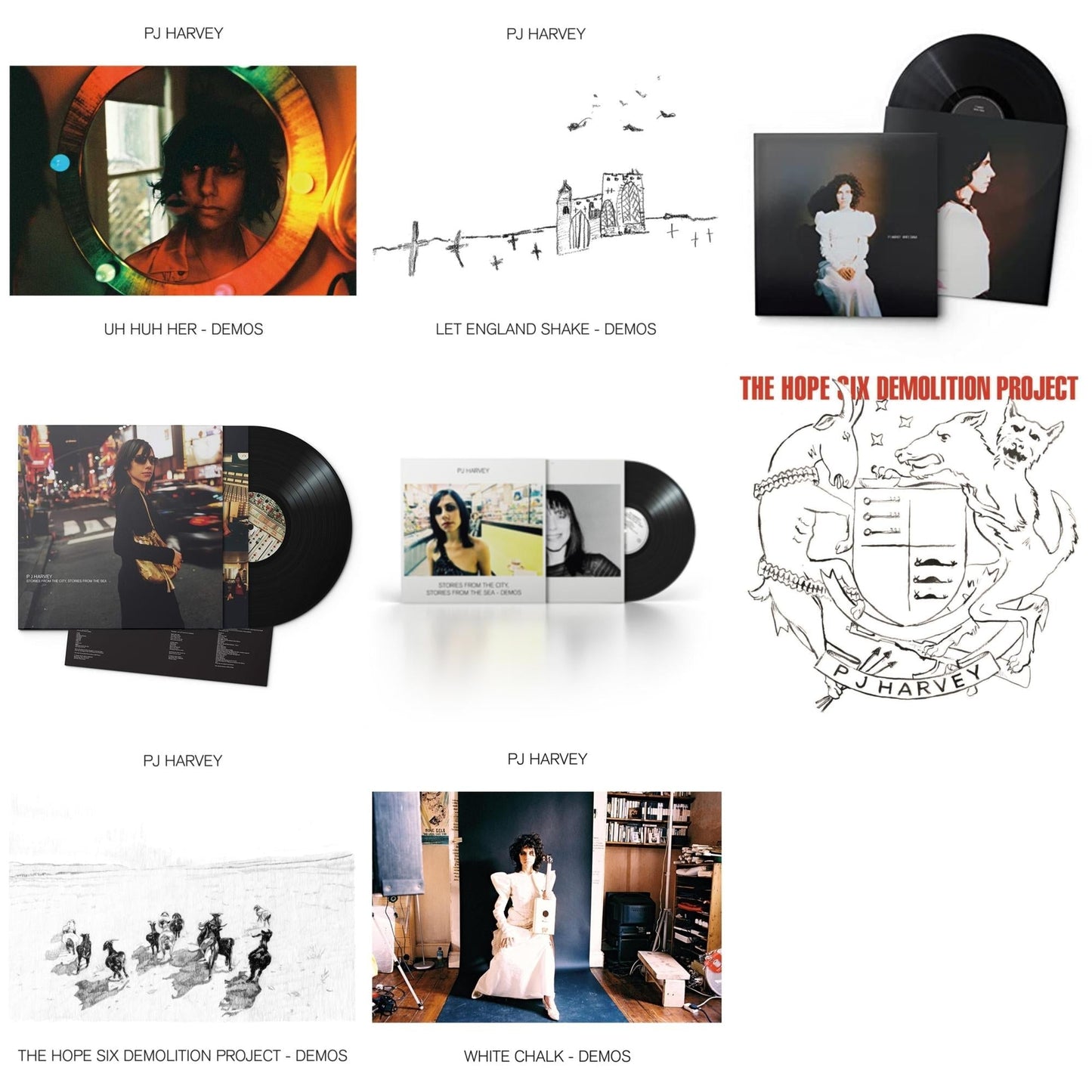 Pj Harvey - Uh Huh Her (Demos) & Let England Shake - Demos & White Chalk & Stories From The City, Stories From The Sea & Stories From The City, Stories From The Sea - Demos & Hope Six Demolition Project & Hope Six Demolition Project - Demos & White