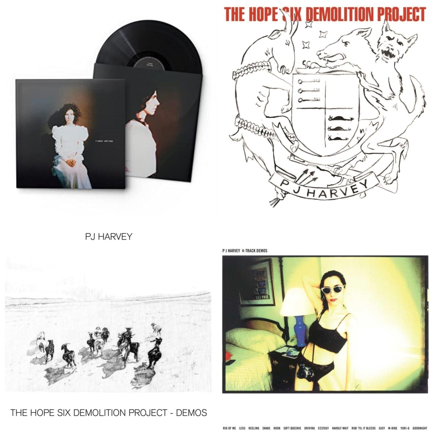 Pj Harvey - White Chalk & Hope Six Demolition Project & Hope Six Demolition Project - Demos & 4-Track Demos - LP Vinyl Bundle
