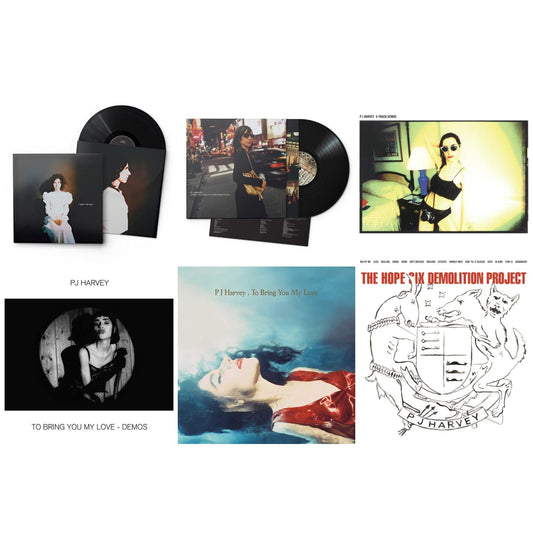 Pj Harvey - White Chalk & Stories From The City, Stories From The Sea & 4-Track Demos & To Bring You My Love - Demos & To Bring You My Love & Hope Six Demolition Project - LP Vinyl Bundle