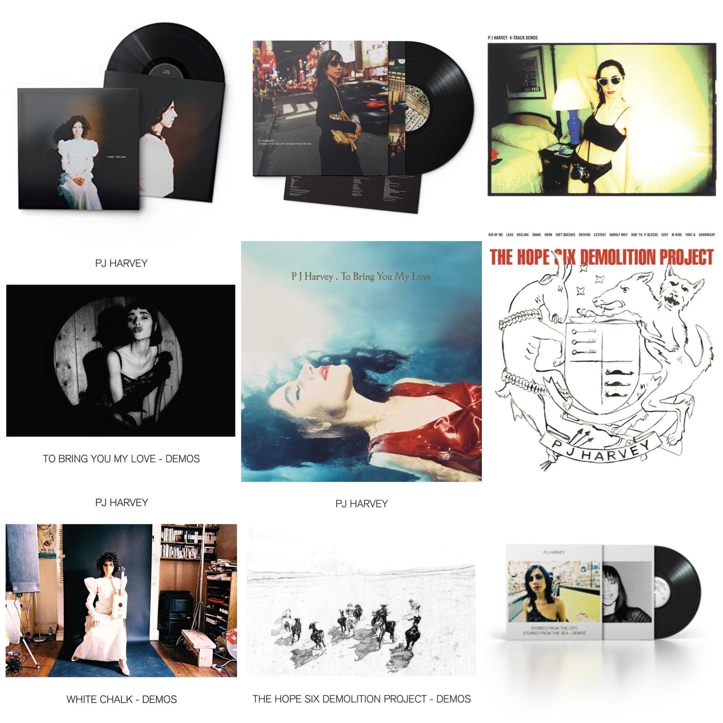 Pj Harvey - White Chalk & White Chalk (Demos) & Hope Six Demolition Project & Hope Six Demolition Project - Demos & 4-Track Demos & To Bring You My Love & To Bring You My Love - Demos & Stories From The City, Stories From The Sea & Stories From The