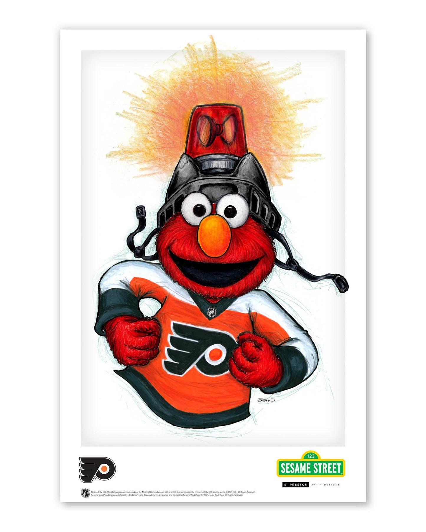 Elmo Loves Goals! x NHL Flyers Limited Edition Art Print