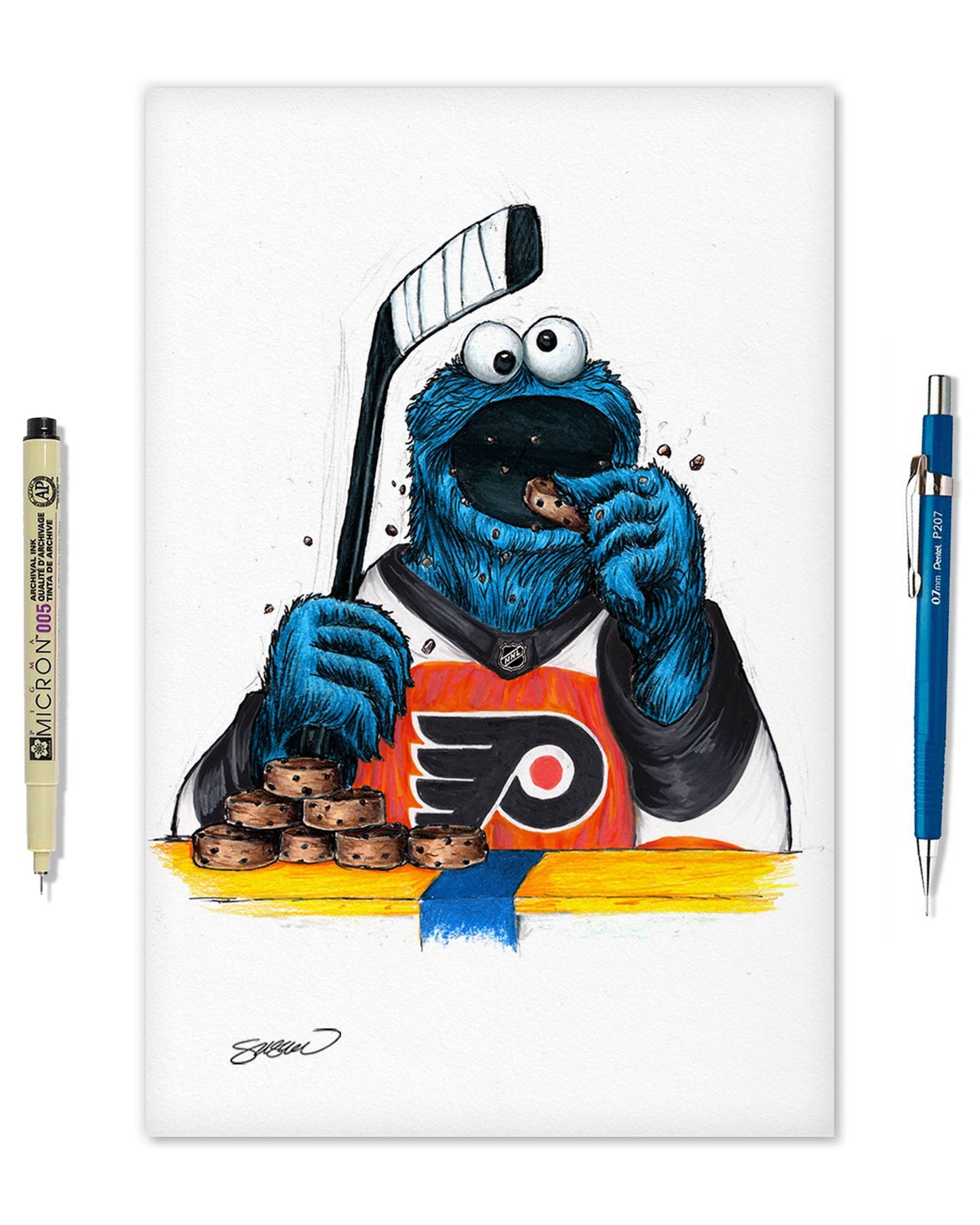 Cookie Monster x NHL Flyers Limited Edition Art Print