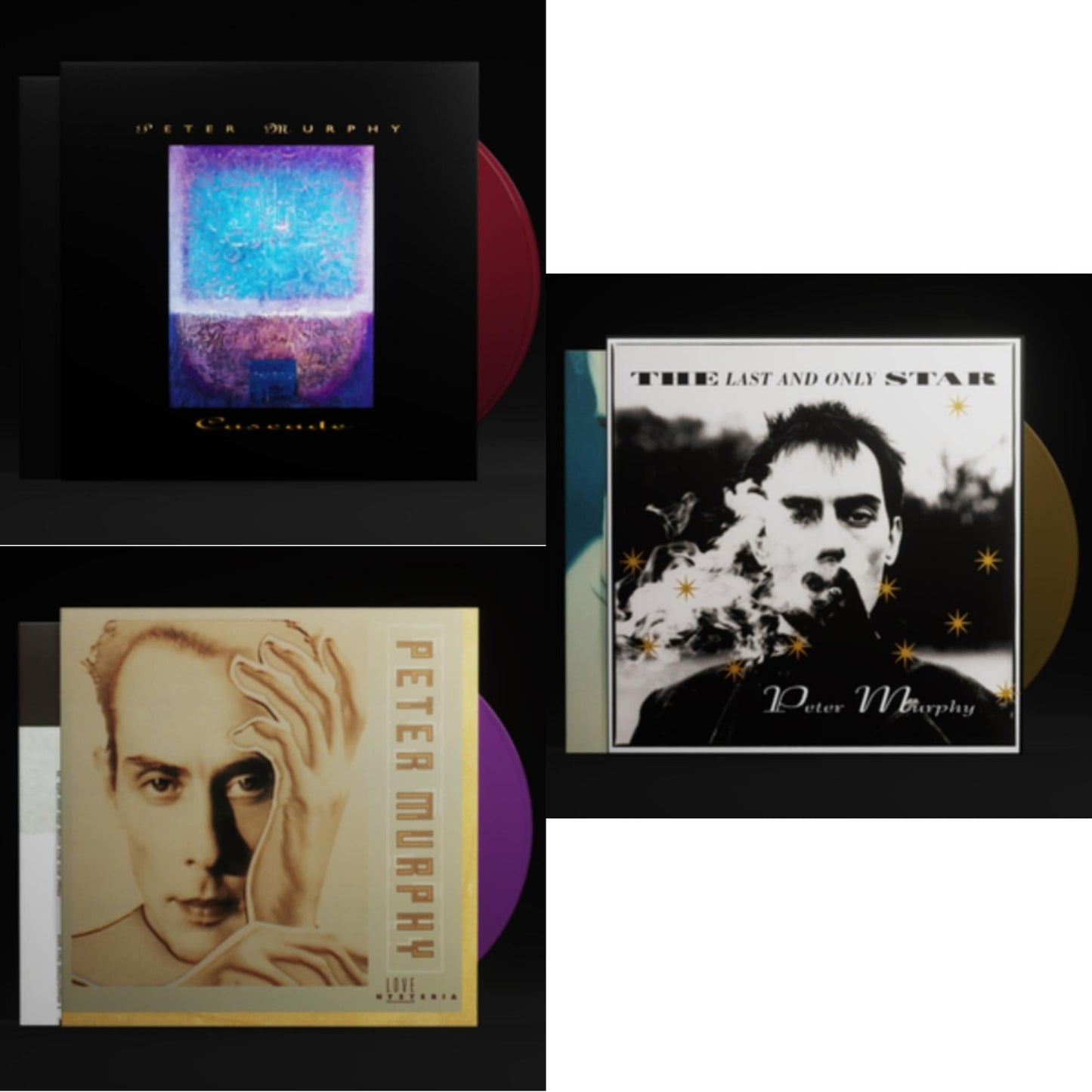Peter Murphy - Love Hysteria (Indigo LP Vinyl) & Last & Only Star (Rarities) (Gold LP Vinyl) & Cascade (Scarlet Vinyl/2LP)