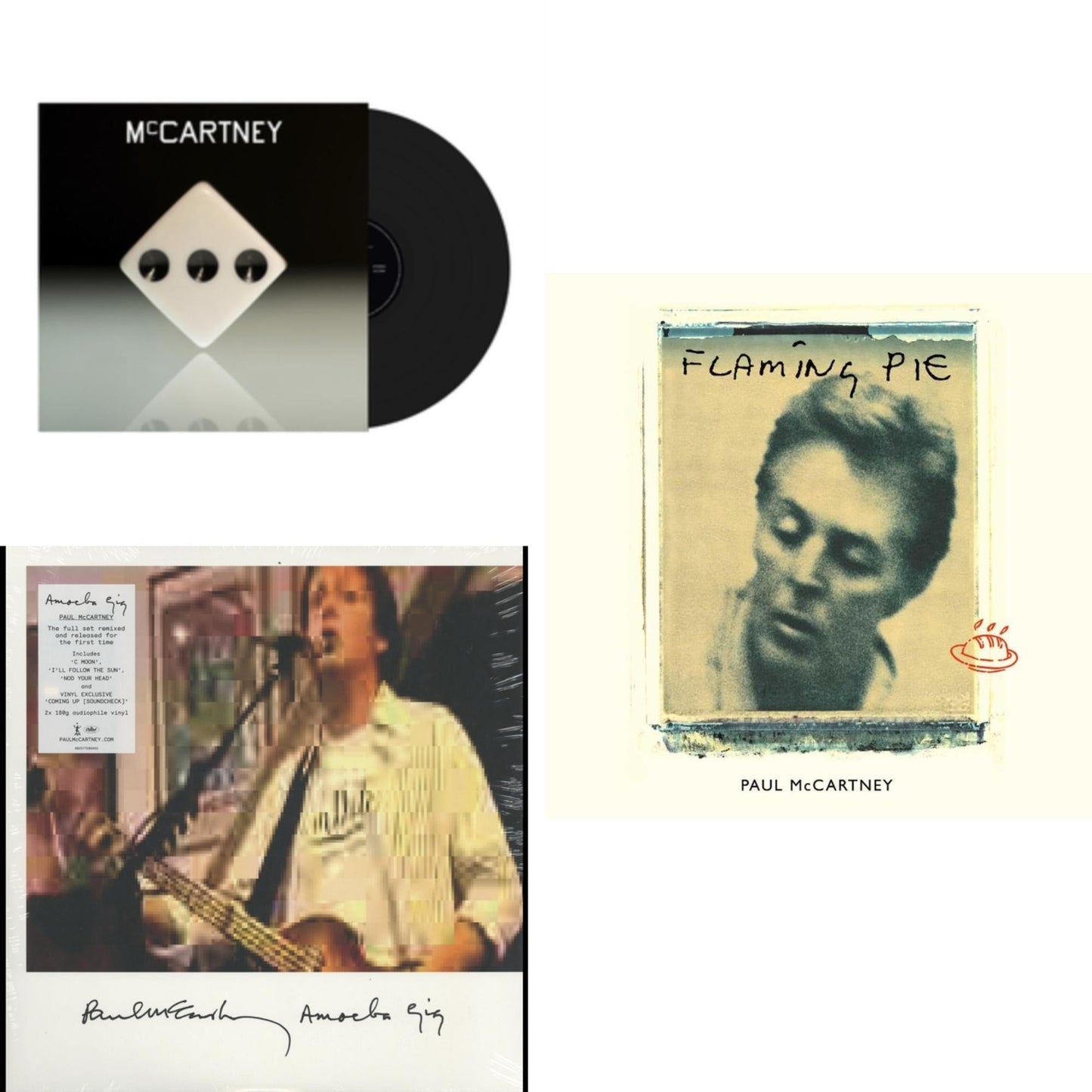 Paul Mccartney - Mccartney Iii (180G/Gatefold/Printed Inner Sleeve) & Amoeba Gig (2LP) & Flaming Pie (3LP/Remastered/Home Recordings)