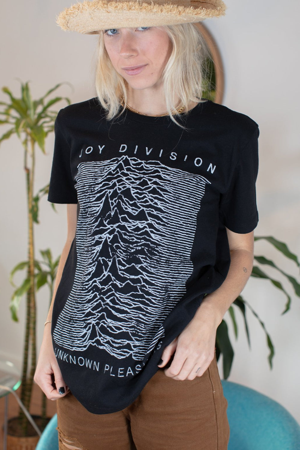 Joy Division Unknown Pleasure Womens Tee Shirt Black