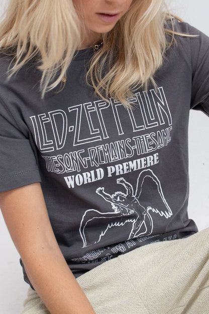 Led Zeppelin The Song Remains The Same Womens Tee Shirt Grey