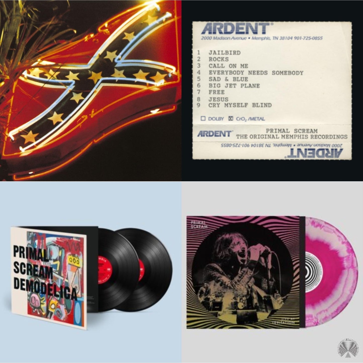 Primal Scream - Give Out But Don't Give Up (The Original Memphis Recordings) (3LP/140G) & Give Out But Don’T Give Up & Demodelica & Live At Levitation (Pink LP Vinyl) (Ten Bands One Cause)