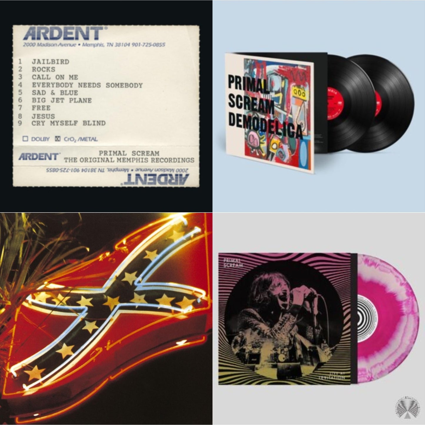Primal Scream - Give Out But Don’T Give Up & Demodelica & Give Out But Don't Give Up (The Original Memphis Recordings) (3LP/140G) & Live At Levitation (Pink LP Vinyl) (Ten Bands One Cause)