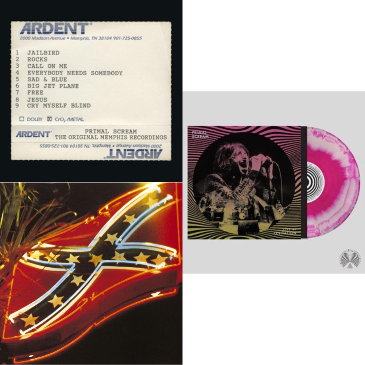 Primal Scream - Give Out But Don't Give Up (The Original Memphis Recordings) (3LP/140G) & Give Out But Don’T Give Up & Live At Levitation (Pink LP Vinyl) (Ten Bands One Cause)