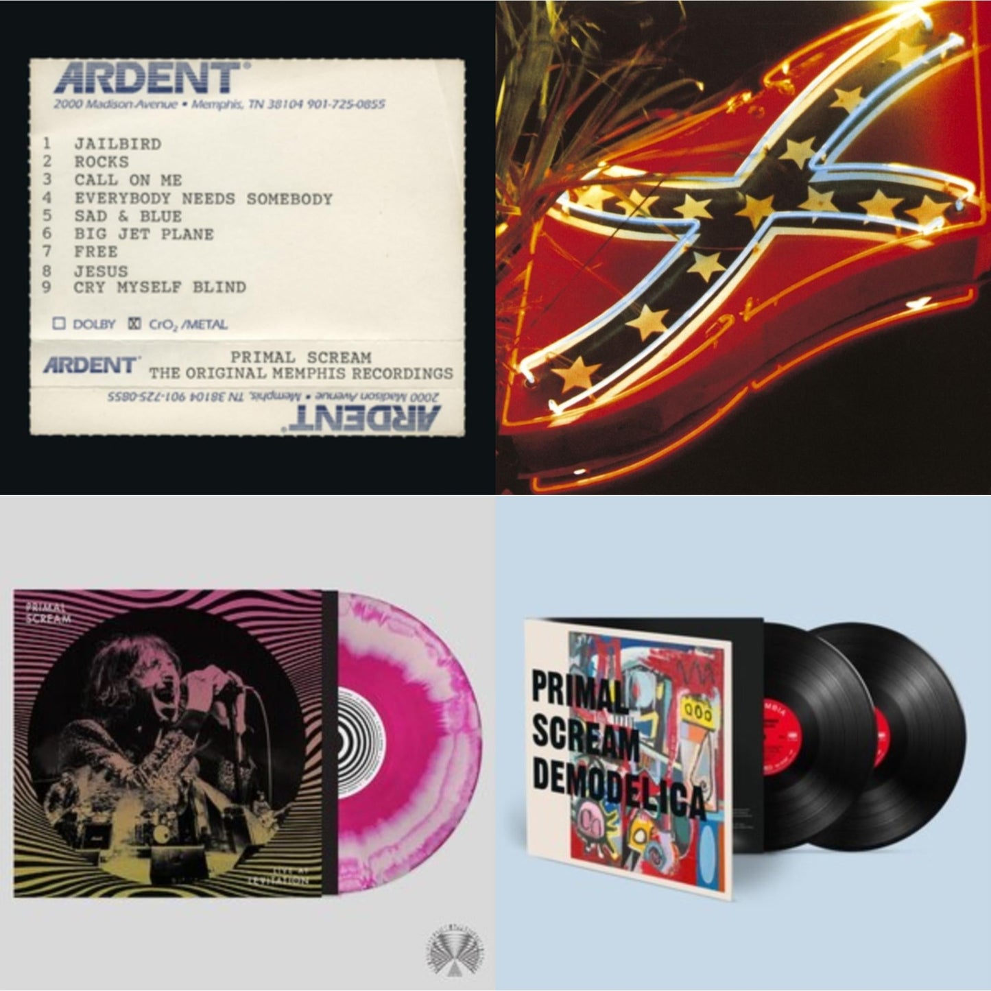 Primal Scream - Give Out But Don't Give Up (The Original Memphis Recordings) (3LP/140G) & Give Out But Don’T Give Up & Demodelica & Live At Levitation (Pink LP Vinyl) (Ten Bands One Cause)