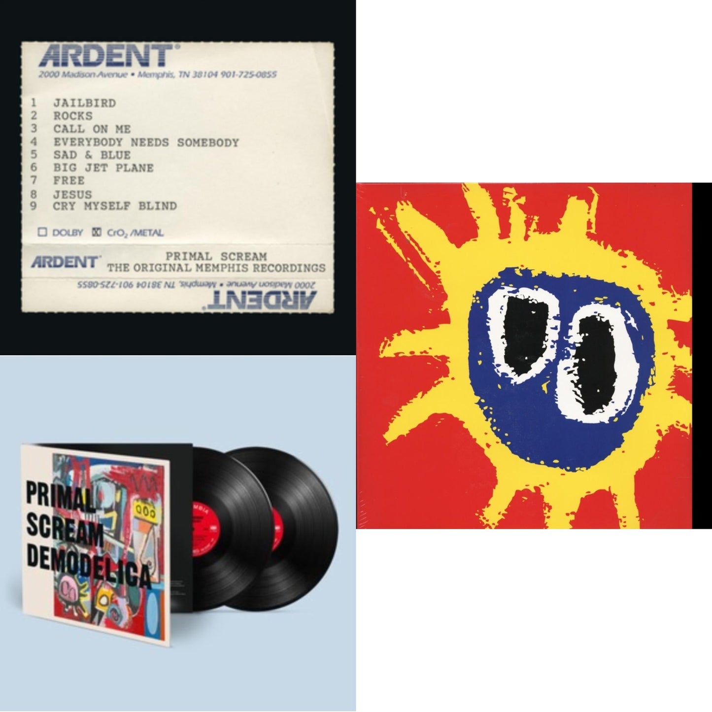 Primal Scream - Give Out But Don’T Give Up & Demodelica & Screamadelica - LP Vinyl Bundle