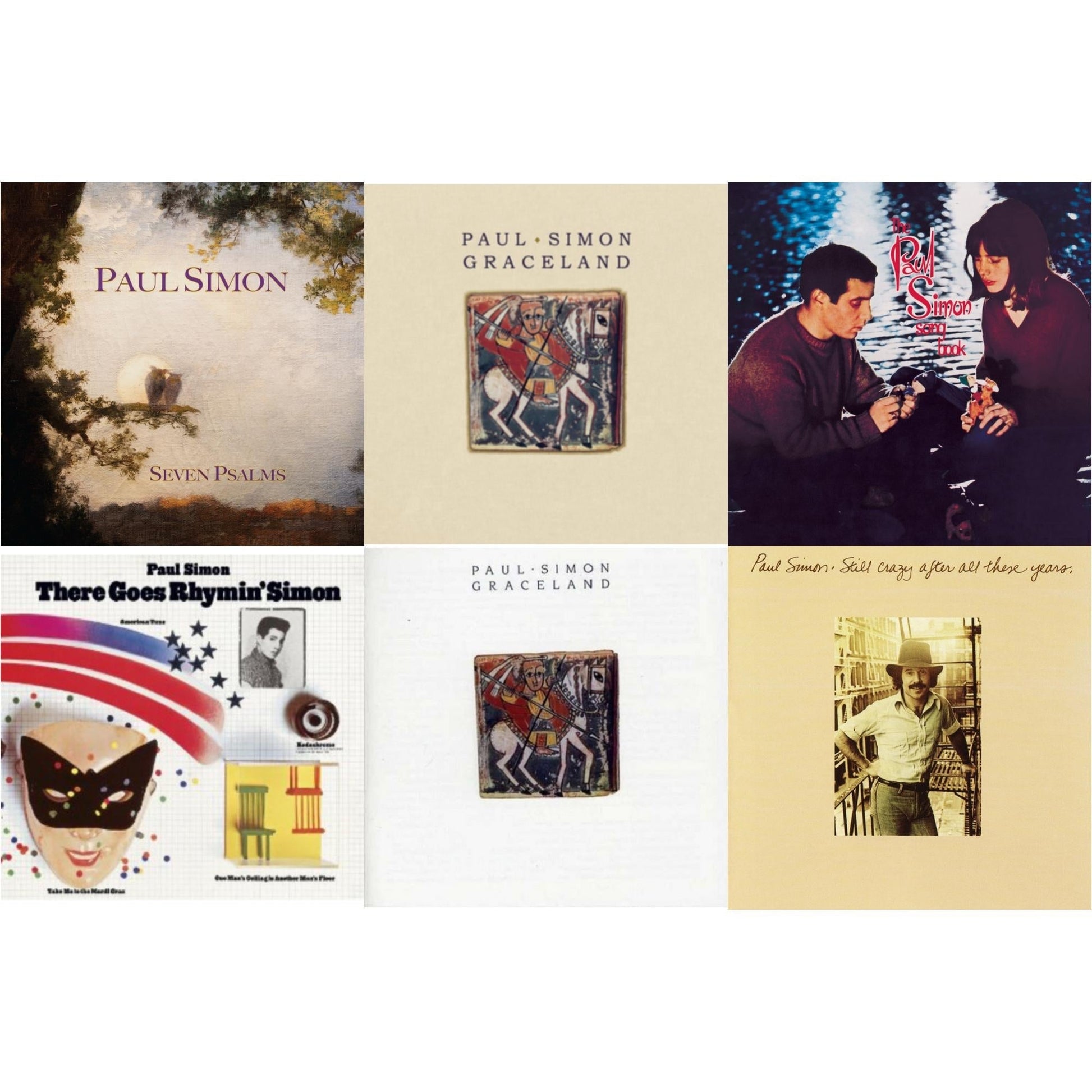 Paul Simon - Seven Psalms & Graceland (25Th Anniversary Edition) & Paul Simon Songbook & There Goes Rhymin Simon & Graceland (2011 Remaster) & Still Crazy After All These Years - CD Bundle