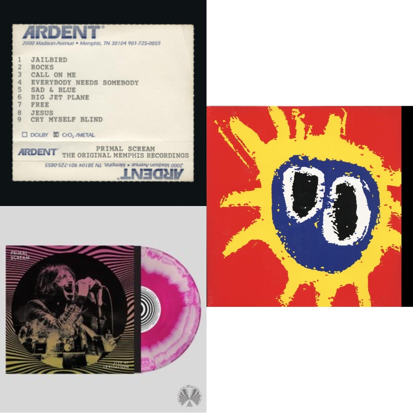 Primal Scream - Give Out But Don’T Give Up & Live At Levitation (Pink LP Vinyl) (Ten Bands One Cause) & Screamadelica