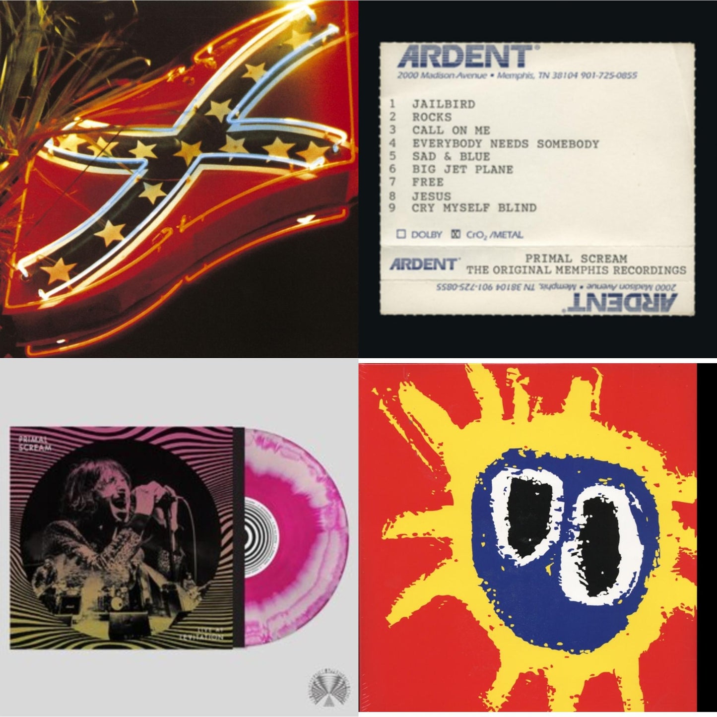 Primal Scream - Give Out But Don't Give Up (The Original Memphis Recordings) (3LP/140G) & Give Out But Don’T Give Up & Live At Levitation (Pink LP Vinyl) (Ten Bands One Cause) & Screamadelica