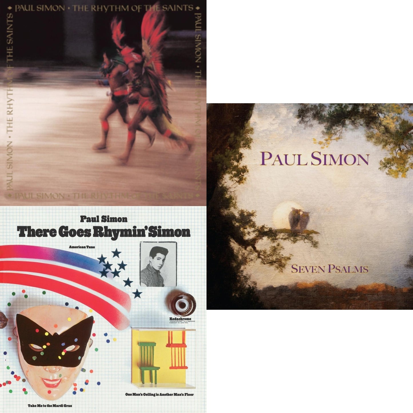 Paul Simon - Rhythm Of The Saints (140G/Dl Code) & There Goes Rhymin' Simon (Opaque Orange LP Vinyl/50Th Anniversary) (Rsd Essential) & Seven Psalms (140G)