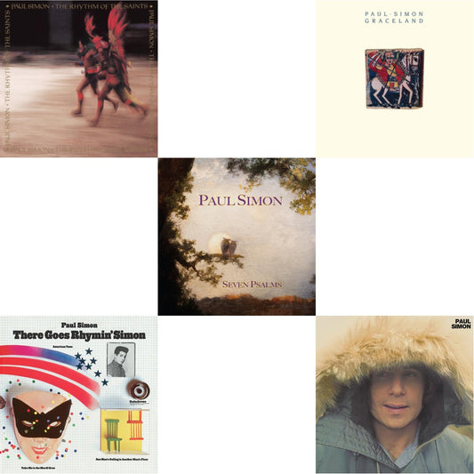 Paul Simon - Rhythm Of The Saints (140G/Dl Code) & There Goes Rhymin' Simon (Opaque Orange LP Vinyl/50Th Anniversary) (Rsd Essential) & Seven Psalms (140G) & Graceland (25Th Anniversary Edition) & Paul Simon (180G)