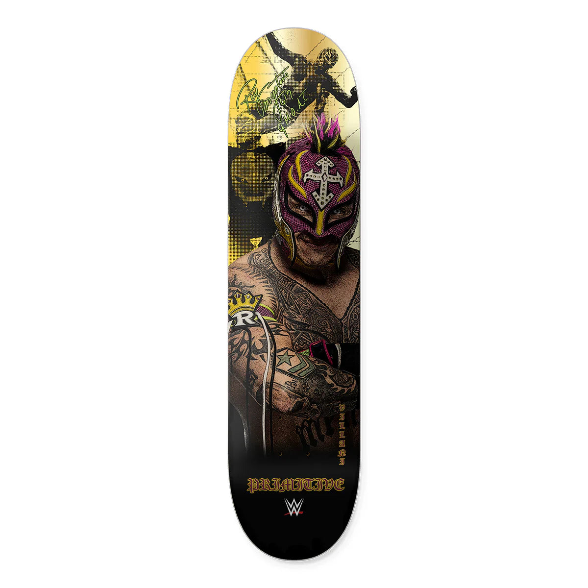 Primitive WWE Villani Mysterio Skateboard Deck - 8.5"